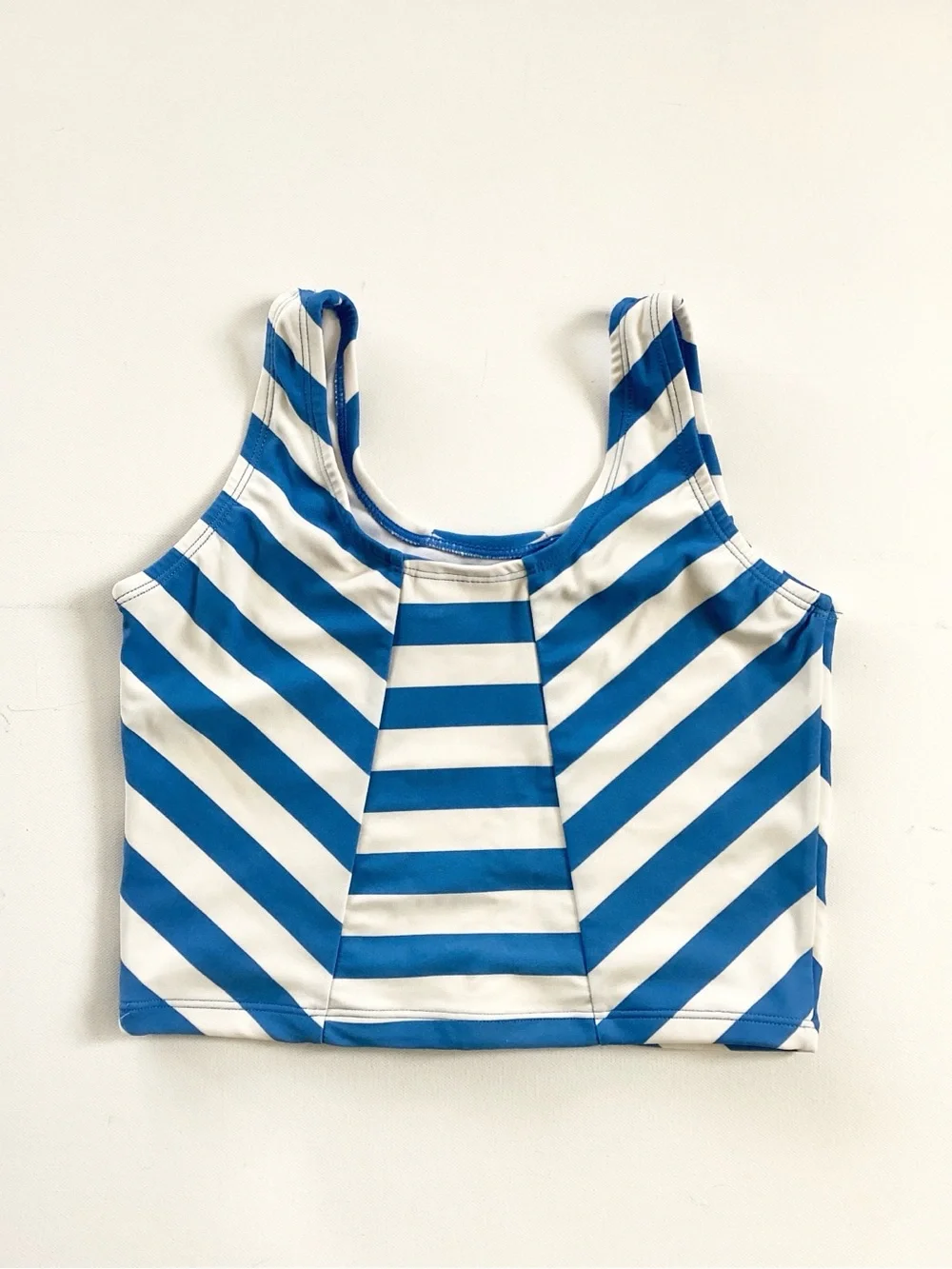 Hanna Andersson Blue and White Striped Two Piece Swim Suit